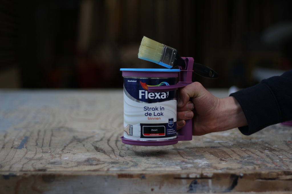 Verfblikhouder met kwaststeun