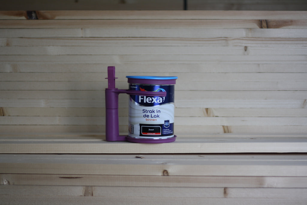 verfezel verfblikhouder met schenkrand en hersluitbare deksel